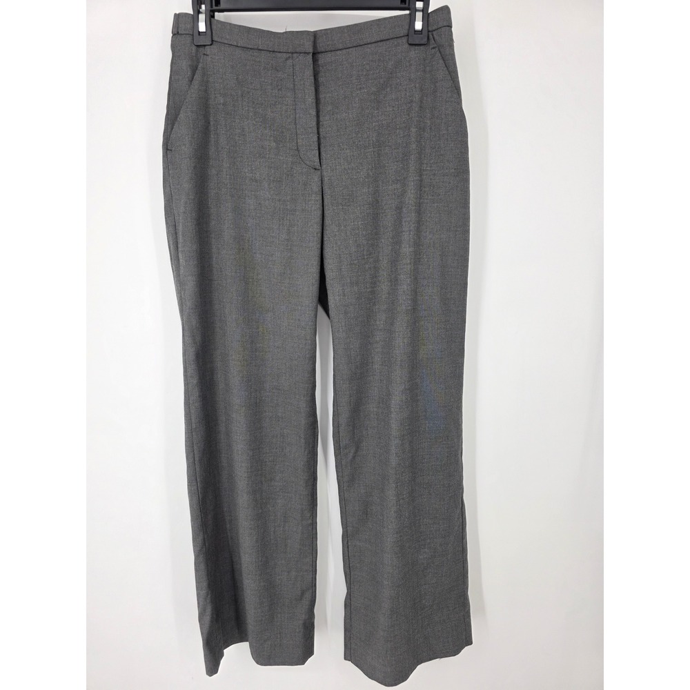 Abercrombie & Fitch Grey Wide Leg Trousers High Rise Business Casual Pants 4R 27